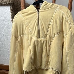 Urban outfitters yellow quilted jacket